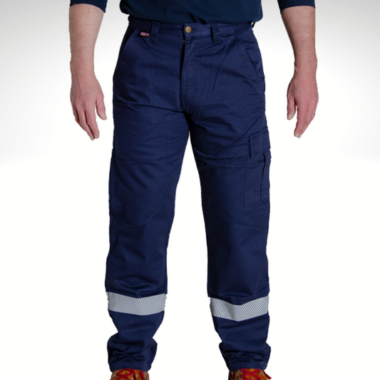 Halo Work Trousers, Navy Blue, 42 Waist, Regular Fit, 31 Leg 9626574J