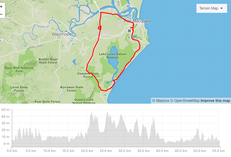 Port Macquarie Training Ride Strava