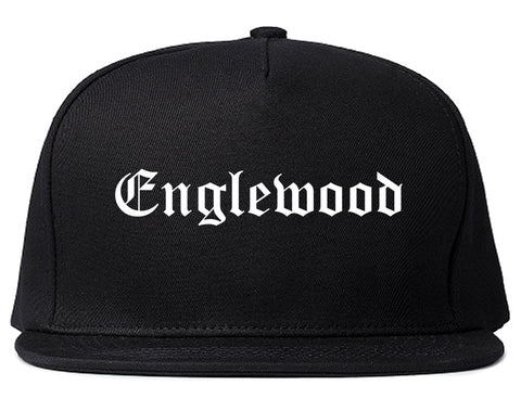 Englewood Colorado CO Old English Mens Snapback Hat Black