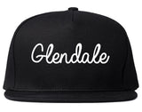 Glendale Arizona AZ Script Mens Snapback Hat Black