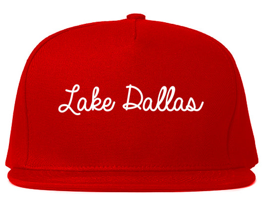 Dallas Texas TX Script Mens Snapback Hat Red / Os