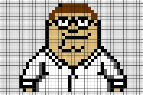 Family Guy Peter Griffin Pixel Art – BRIK