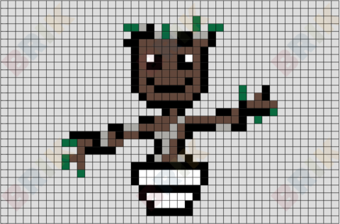 Groot Pixel Art – BRIK