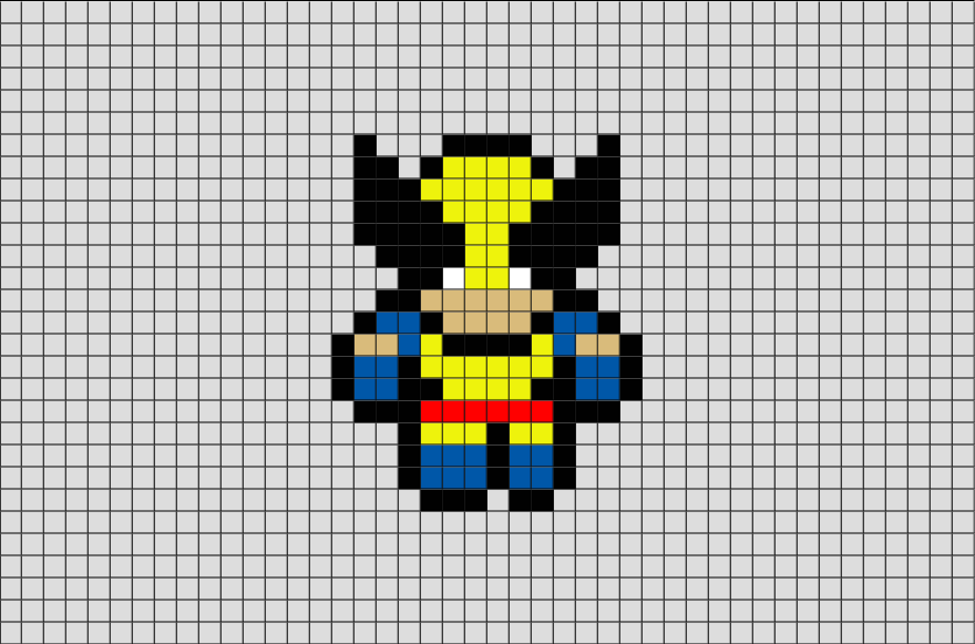 X-Men Wolverine Pixel Art – BRIK