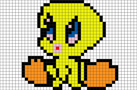 Tweety Bird Pixel Art – BRIK