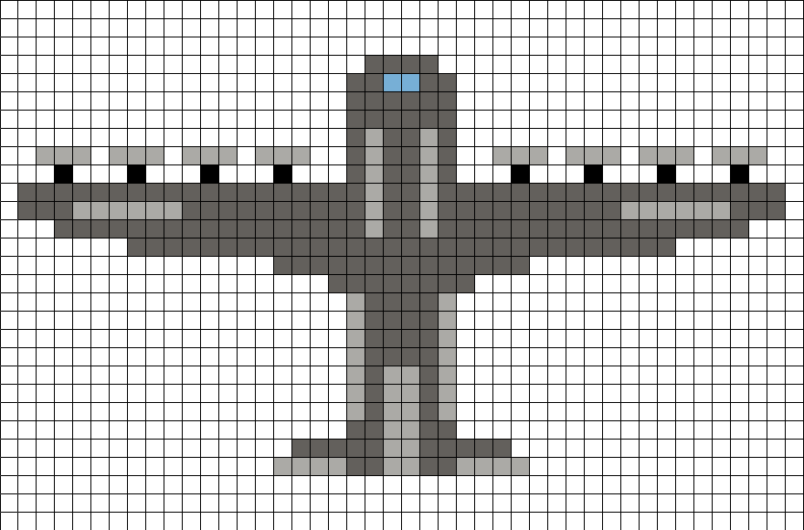 Airplane Hercules Aircraft Pixel Art – BRIK
