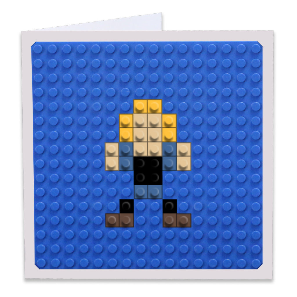 Android 18 Pixel Art Build-On Greeting C...