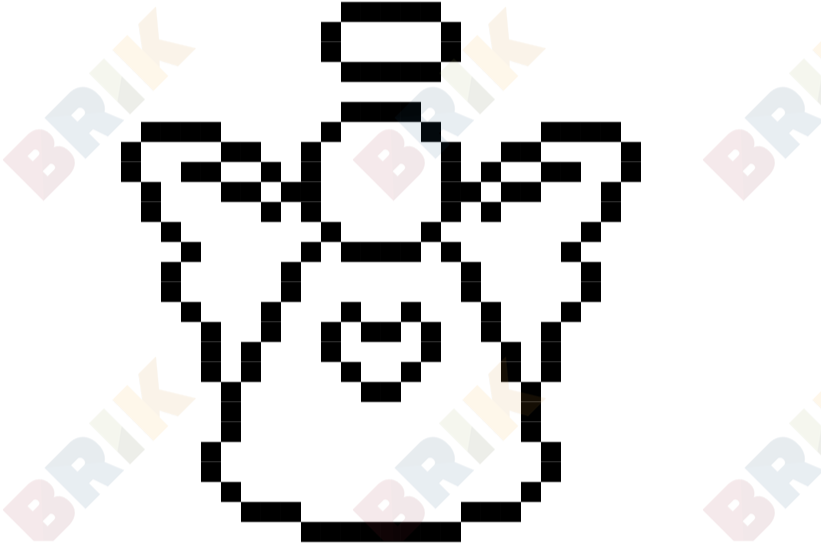 Angel Pixel Art Grid