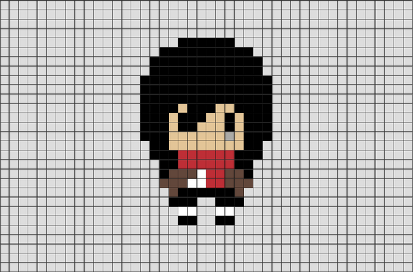 Attack on Titan Mikasa Pixel Art – BRIK