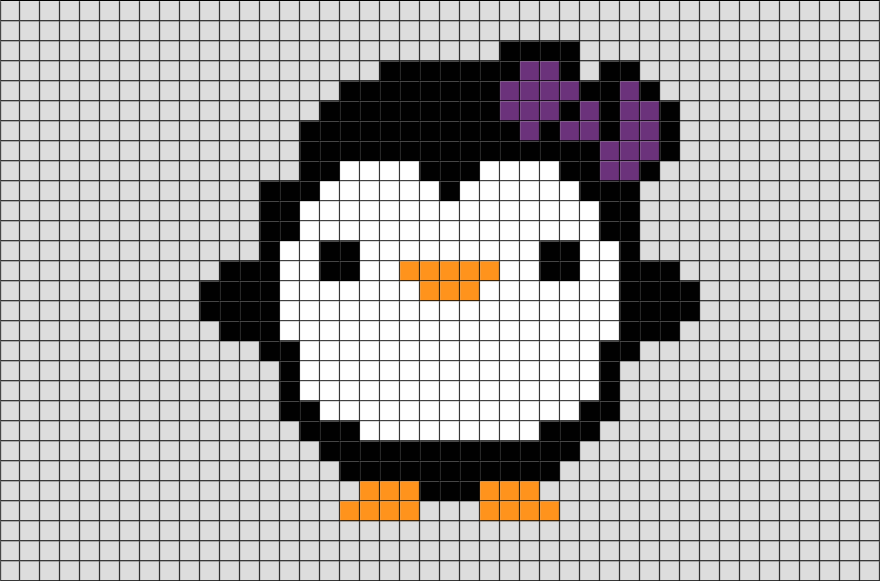 Baby Penguin Pixel Art – BRIK