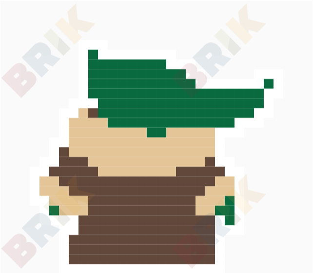 Baby Yoda Minimalist Design Brik