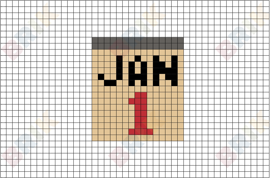 Calendar Pixel Art BRIK