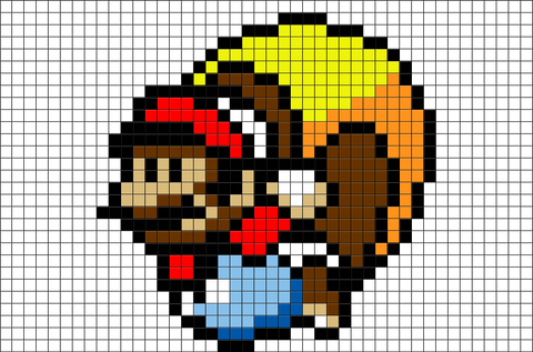 Caped Mario Pixel Art – BRIK