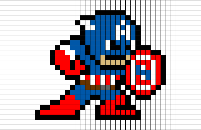 Pixel Captain America – BRIK