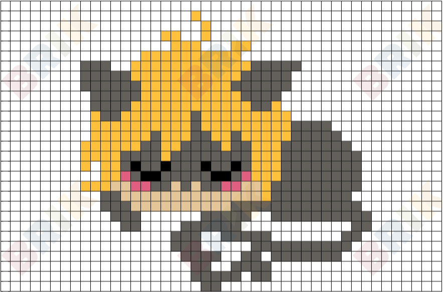 Cat Noir Pixel Art Brik