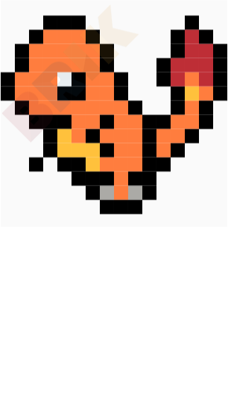 Charmander Pixel Art Brik