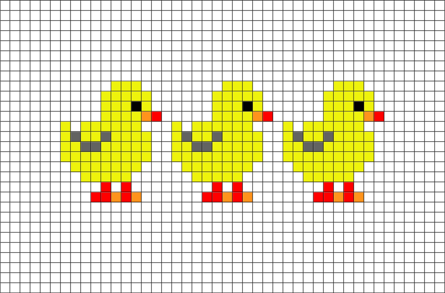 Chicks Pixel Art – BRIK