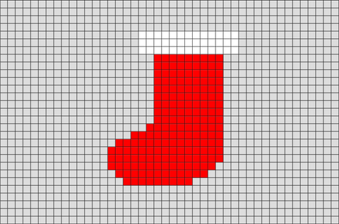 Christmas Stocking Pixel Art – BRIK