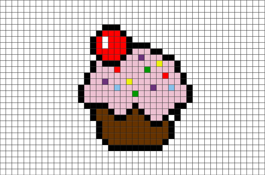 3d pixel puzzle cupcake
