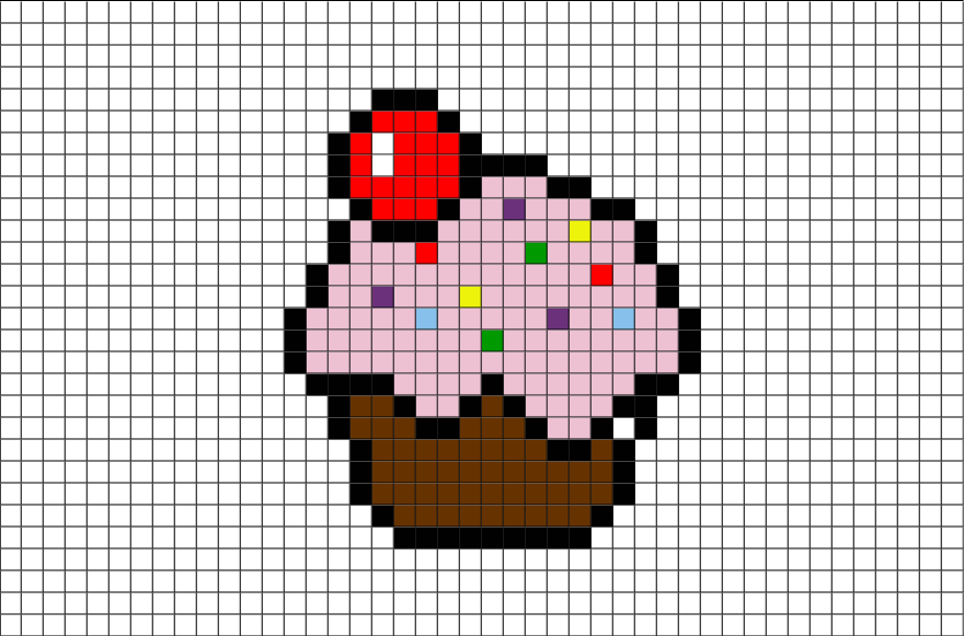 Cupcake Pixel Art – BRIK