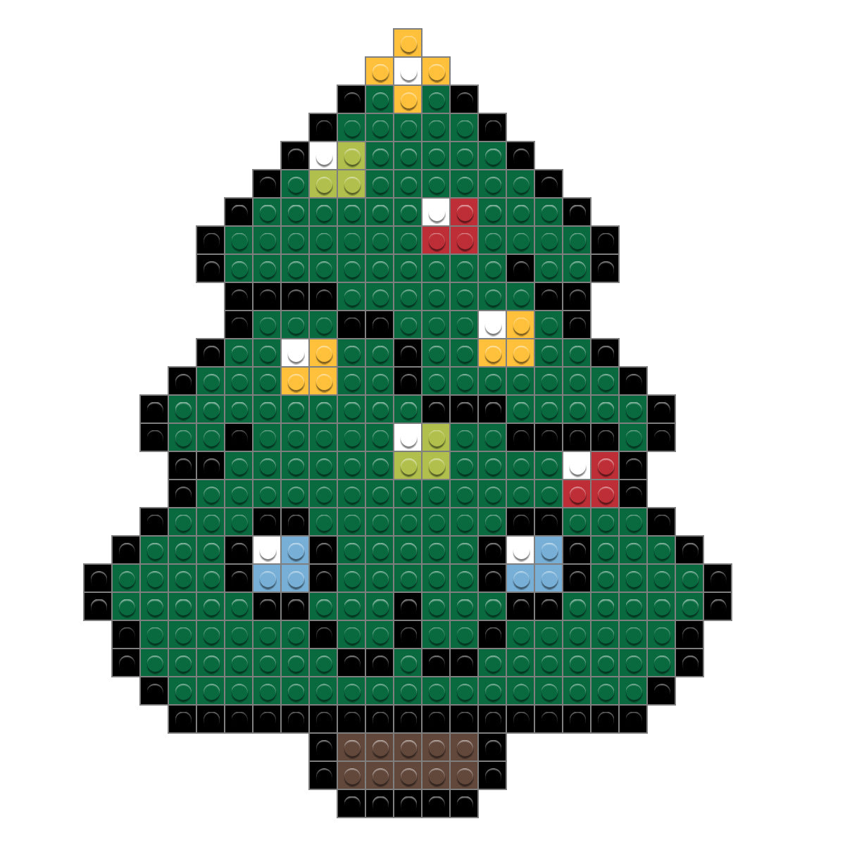 Christmas pixel art grid