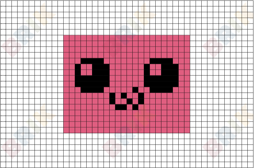 Cute Face Pixel Art – BRIK