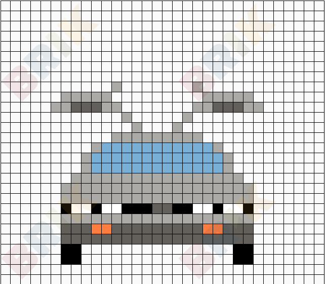 pixel delorean brik template bttf