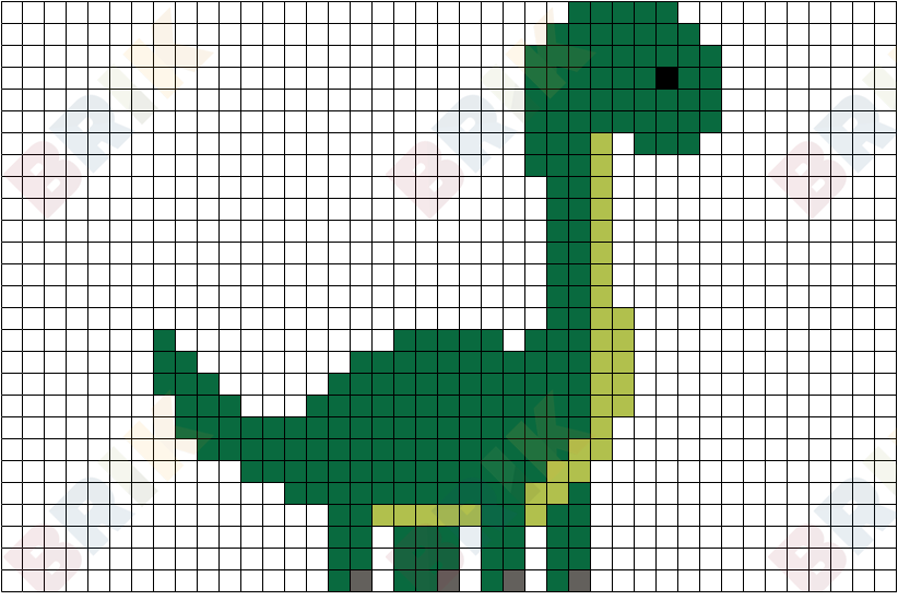 Dinosaur Pixel Art – BRIK