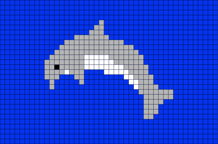 Dolphin Pixel Art – BRIK