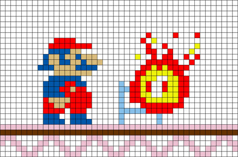 Donkey Kong Mario Pixel Art – BRIK