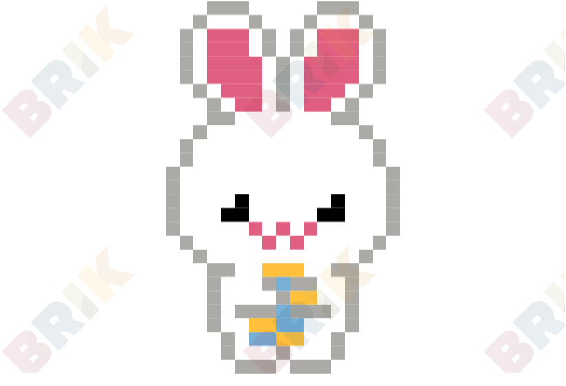 Easter Bunny Pixel Art – BRIK