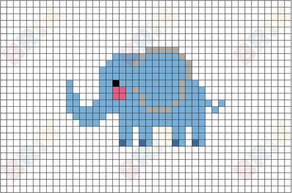 Elephant Pixel Art – BRIK