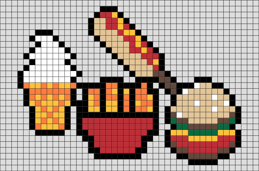 Fast Food Pixel Art - BRIK