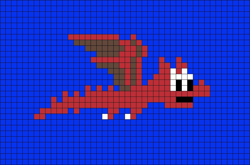 Minecraft Dragon Pixel Art Blueprints