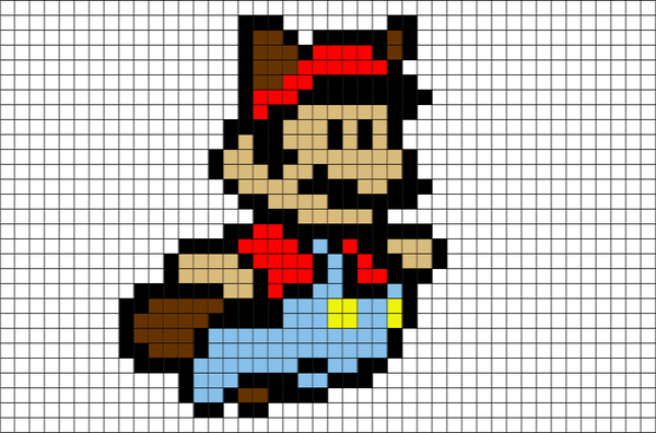 Flying Mario Pixel Art – BRIK