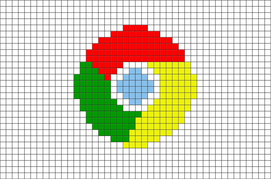 Google Chrome Pixel Art BRIK
