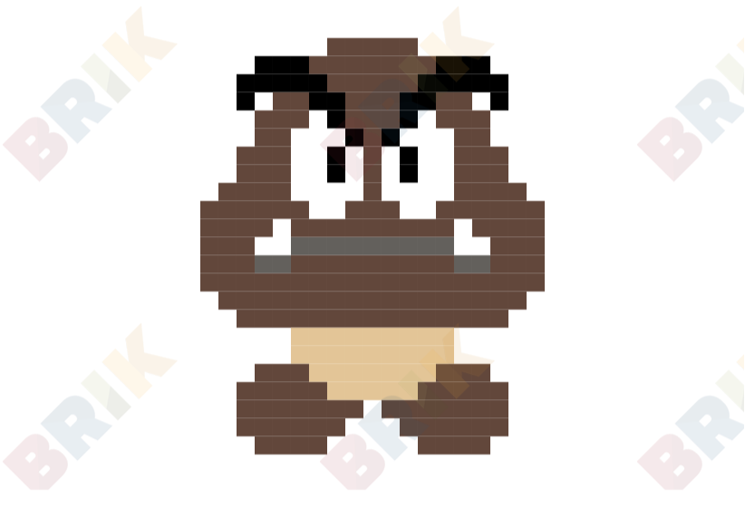 Goomba Pixel Art Brik