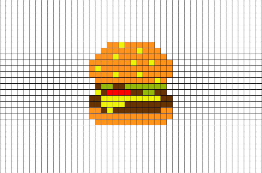 Hamburger Pixel Art – BRIK