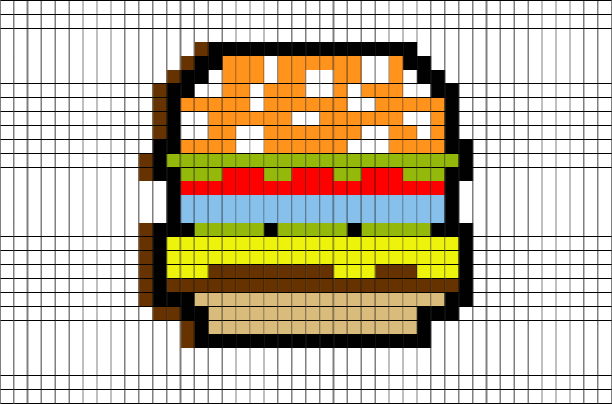 Hamburger Pixel Art – BRIK