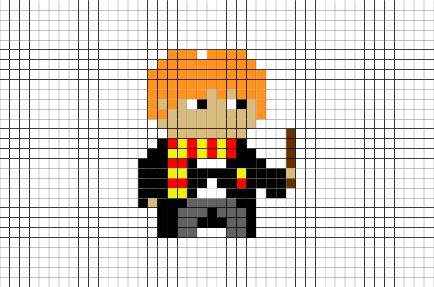 Harry Potter Ron Pixel Art – BRIK