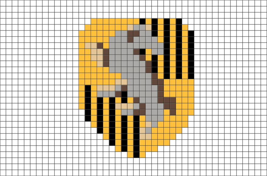 2 graph connected Hufflepuff â€“ Crest Pixel BRIK Art