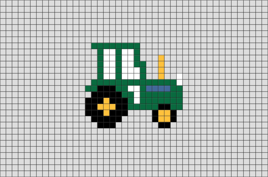 John Deere Ornament Pixel Art – BRIK