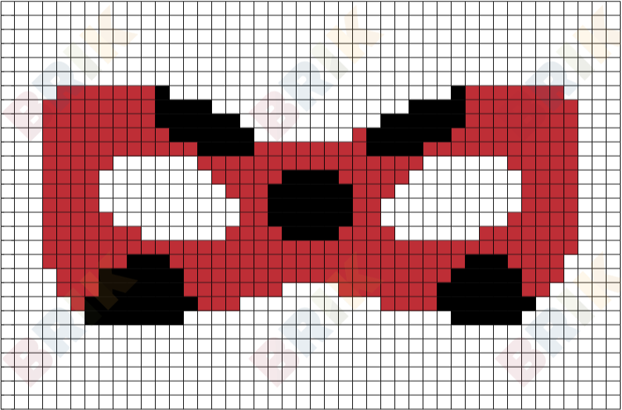 Ladybug Mask Pixel Art Brik