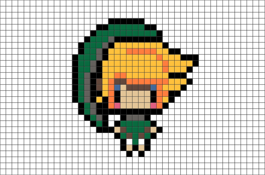 Legend Of Zelda Pixel Art Grid