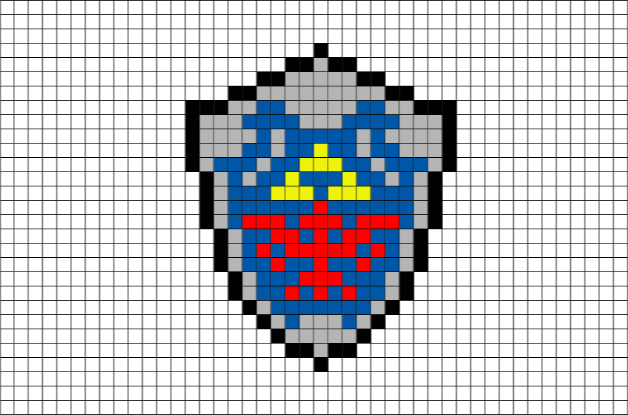 zelda plantillas hama beads BRIK Art Pixel â€“ Link Shield