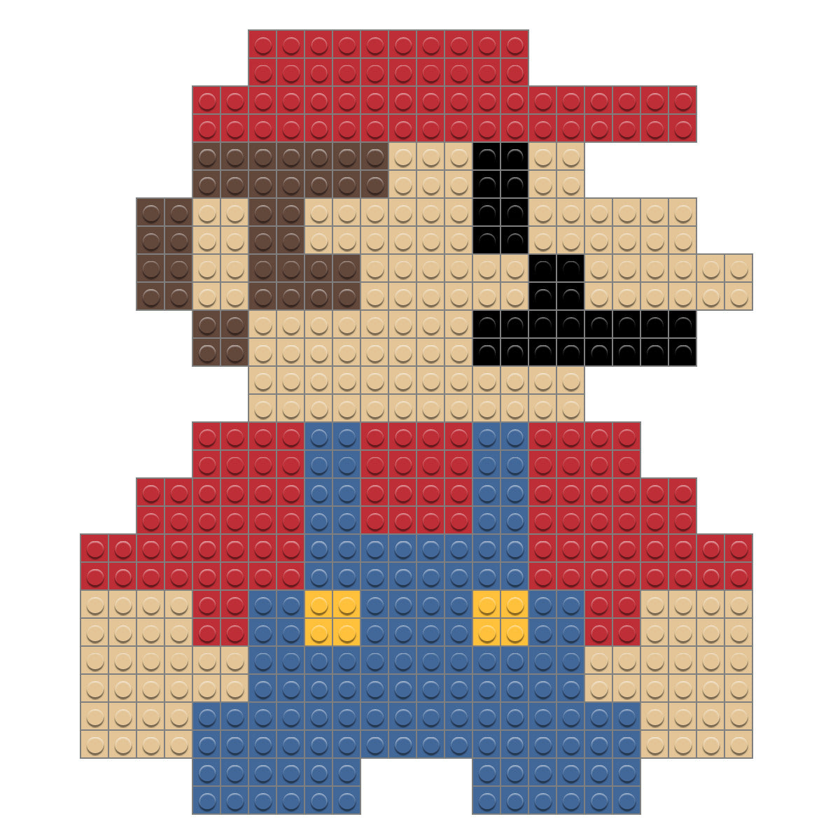 Вышивка крестиком лего Марио
