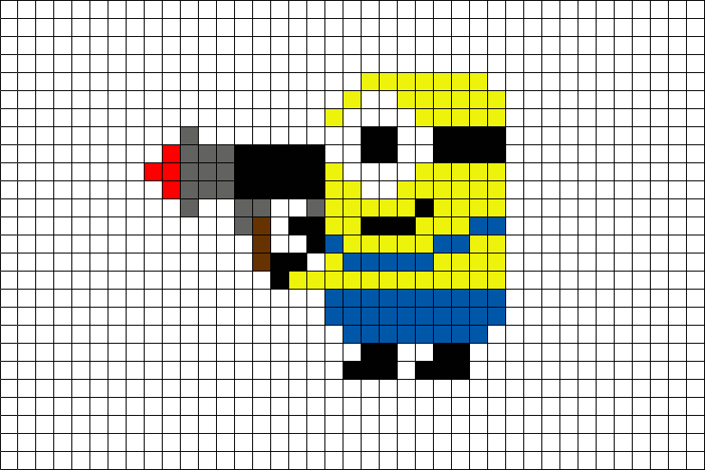 pixel art minion bob