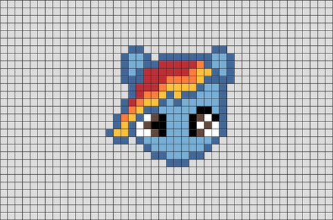 My Little Pony Rainbow Bash Pixel Art – BRIK