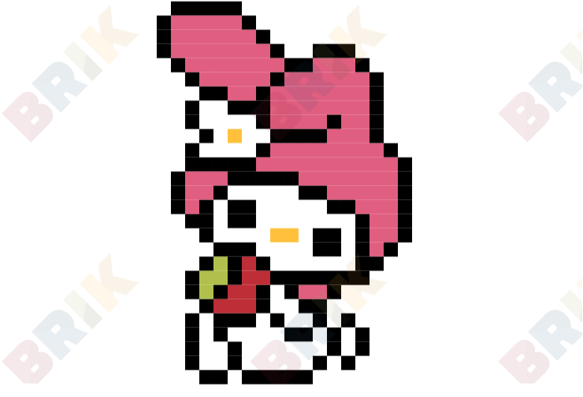 Baby Melody Pixel Art - How to draw Melody? #melody #hellokitty 