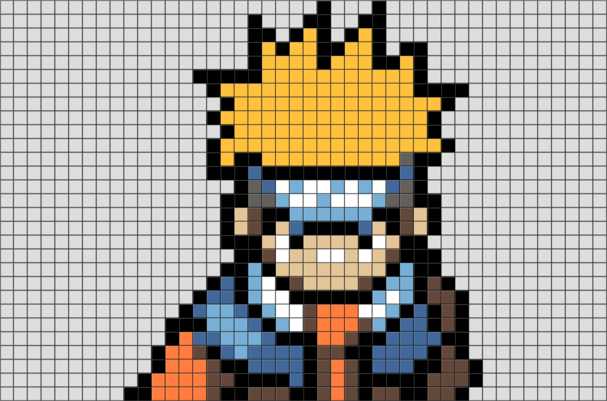 Comment Dessiner Les Perso Naruto En Pixel Art Partie 1 Youtube Images